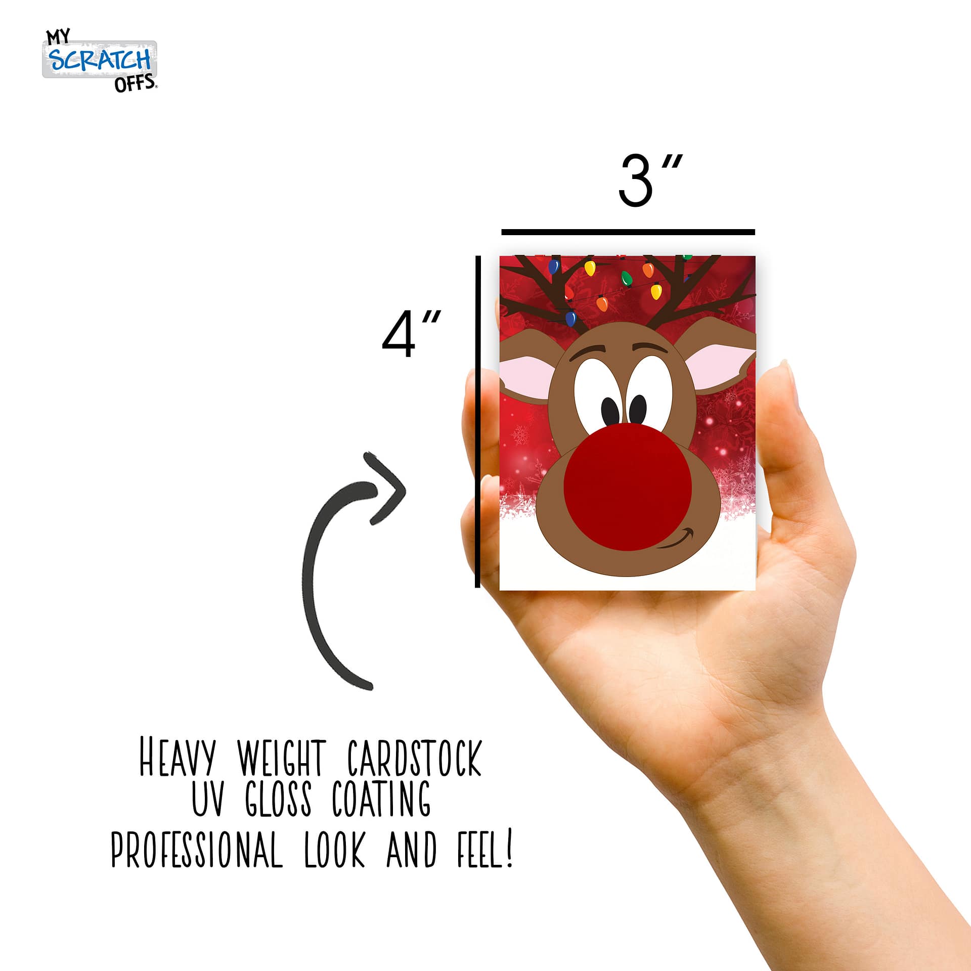 Rudolph Red Nosed Reindeer Christmas Scratch Off Game Card